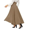 thumbnail image 5 of Women Elegant High Waist Skirt Tie Front Pleated Maxi Skirts Club Basic Leisure Dailywear, 5 of 9
