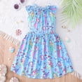 thumbnail image 6 of Toddler Girls Spring Mermaid Dress Ruffle Sleeve Summer Sundress Dresses 4T (Mermaid-261), 6 of 6