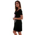 thumbnail image 2 of Just Love Comfortable Sleep Dress Shirt for Women - Ideal for Sleeping and Lounging in Dorms (Black - I Love Sleep Mask, Medium), 2 of 3