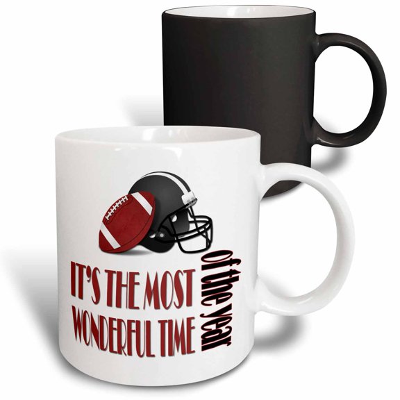 3drose, Its the Most Wonderful Time of the Year. Football., 11oz Magic Transforming Mug