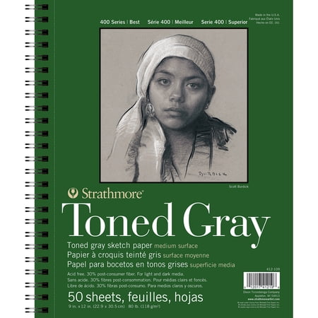 Strathmore® 400 Series Recycled Toned Gray Sketch Paper Pad