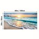 thumbnail image 4 of 1pc Beach Canvas Wall Art For Living Room Bedroom Home Decorations Sunrise Blue Ocean Sea Beach Pictures Art Decor Modern Seascape Waves Landscape Canvas Prints Artwork Frameless 19*39in, 4 of 4