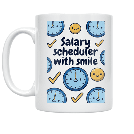 Salary Scheduler with Smile - Payroll Specialist - 11 oz Ceramic Coffee Mug
