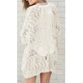 thumbnail image 2 of Sherrylily Women Crochet Cardigan Kimono Boho Long Sleeve Lightweight Oversized Open Front Knitted Sweater, 2 of 4