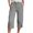 Gray, variant on Capris Pants for Women Trendy Straight Leg Slit Cropped Capris Pants Summer Casual