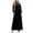 Black, variant on JGGSPWM Women's Velvet Maxi Dress High Waisted A Line Skirt Long Sleeves Dresses Black 2XL