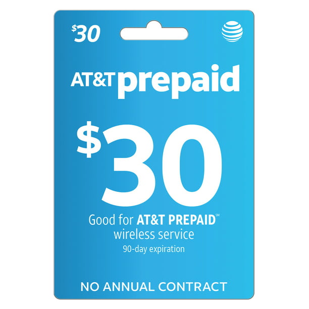 AT&T PREPAID $30 e-PIN Top Up (Email Delivery) - Walmart.com - Walmart.com