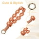 thumbnail image 3 of Uxcell 2 Pcs Correa para Muñeca de Teléfono con Pestañas de Sujeción, Pulsera Lanyard para Teléfono Celular Hecha a Mano para Mujeres y Niñas, Naranja Claro, 3 of 7