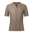 thumbnail image 4 of CHUOU Mens Summer Beach Shirt Stylish Shirts Short Sleeve Casual Button Down Beach Knit Shirts, 4 of 5