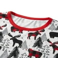 thumbnail image 4 of Pyjamas de Noël Assortis pour la Famille Imprimé Arbre Pyjamas de Vacances Vêtements de Nuit à Manches Longues Ensemble de Pyjamas, 4 of 7