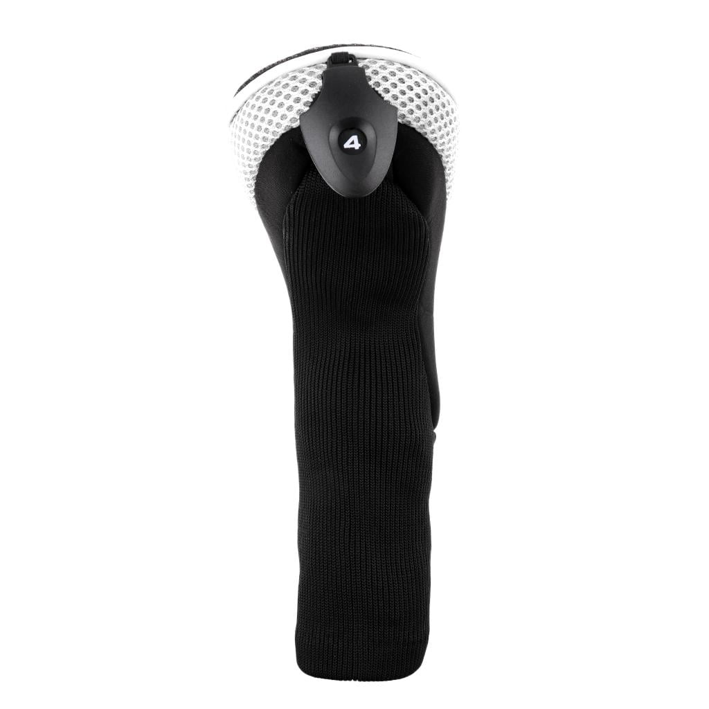 Axioma 3x Golf Hybrid Club Head Covers with Interchangeable No. Tag (3, 4, 5, 7, X) UT Head Cover