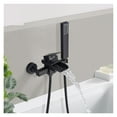 thumbnail image 2 of Matte Black Bathroom Bathtub Faucet Waterfall Faucet With Hand Shower Hot and Cold Water Mixer Taps Wall-mounted Bathtub Faucet ,Easy to Use, 2 of 7