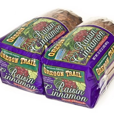 Oregon Trail Raisin Cinnamon with Vanilla Bread - 2-32 oz. (Greenlees Best Cinnamon Bread)