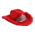 thumbnail image 1 of Chapeau de Cowboy à Couronne à Paillettes pour Femme Chapeau de Cowboy Western, 1 of 2