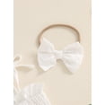 thumbnail image 5 of aturustex Infant Baby Girl Irish Romper Dress 0-18M Newborn Tie Spaghetti Strap Ruffled Bodysuits Mesh Dress Shamrock Embroidery Jumpsuit Tulle Dress shion Cute Casual Daily Princess Outfits, 5 of 7