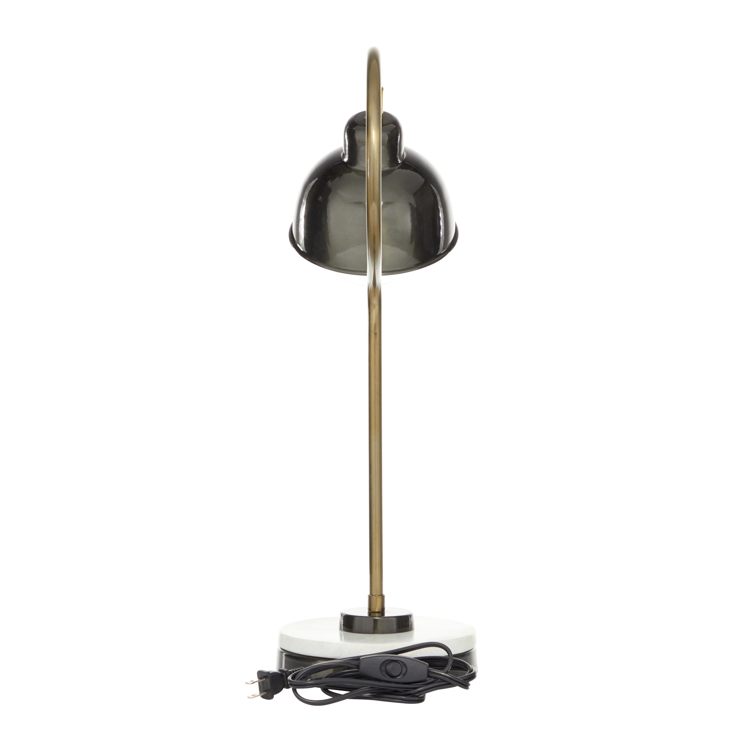 DecMode 22" Spotlight Black Desk Lamp with Black Metal Shade