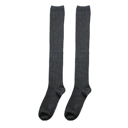 

Elastic Rib Design Knitting Long Socks Large Elasticity Rib Cuff Design Suitable for Fall And Winter H