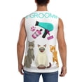 thumbnail image 4 of Fotbe Pet Care Grooming Men's Camiseta sin Mangas Estampada para Hombres, Playera Casual para Gimnasio, Entrenamiento, Playa-X-Large, 4 of 7