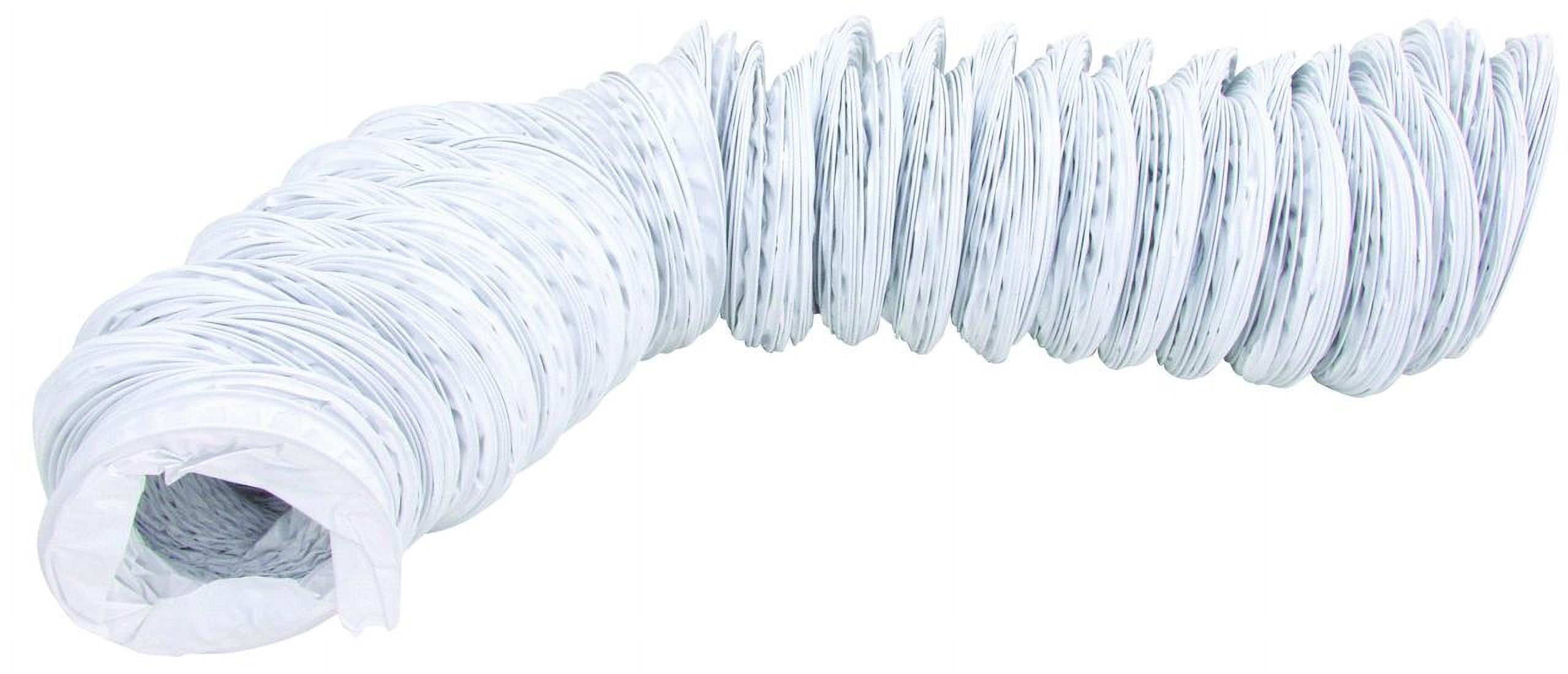 Lambro 219L Flexible White Vinyl Duct 4 inch X 50 ft