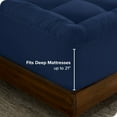 thumbnail image 3 of Bare Home Mattress Pad - Breathable Cotton Top - 21" Deep Pocket - Full, Dark Blue, 3 of 9