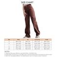 thumbnail image 5 of Women Pants with Multiple Pockets Relaxed Fit Straight Wide Leg Mid Waist Casual Streetwear Trousers Brownish Red M, 5 of 5