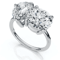 thumbnail image 2 of Pompeii Certified Toi Et Moi 5Ct Diamond Ring 14k Gold Lab Grown (F/G,VS1-VS2), 2 of 3