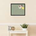 thumbnail image 3 of PinPix 22x18 Custom Cork Bulletin Board  Poster Board Has a Fabric Style Canvas Finish, Framed in Retro Jade Quatrefoil Lattice Design, by ArtToFrames (PinPix-229), 3 of 5