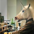 thumbnail image 4 of Máscara de animales Máscara de unicornio de lujo Novedad Disfraz de Halloween Máscara de cabeza de animal de látex Máscara de unicornio JAMW Sencillez, 4 of 5