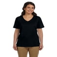 thumbnail image 1 of Hanes T-Shirt Col en V Coupe Décontractée ComfortSoft pour Femmes, Style 5780, 1 of 1