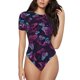 thumbnail image 1 of Fotbe Purple Butterfly Body de Mujer con Cuello Redondo y Mangas Cortas, Sin Mangas Ajustado, Suave, Cómodo y Básico-Medium, 1 of 7