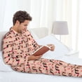 thumbnail image 6 of Salouo Love dachshund dogs Print Button-Front Long Sleeve Pajama Set for Men, Soft 2Pjs Men's Long Sleeve Sleepwear-XX-Large, 6 of 7