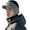 Black, variant on Windproof Thermal Cap with Visor, Fleece Lined Thermal Hood for Men & Women, Winter Beanie with Brim for Skiing, Hiking, and Cold Weather