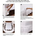 thumbnail image 3 of Double Elastic Bed Skirt Ruffle - Microfiber Bed Skirt Adjustable Twin Bed White, 3 of 5