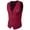 Burgundy, variant on Men's V Neck Tank Top Sleeveless Vest Business Casual Suit VestSummer Split Basic Winter Soft Casual Dark Grey Medium