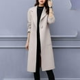thumbnail image 7 of Cardigan Sweaters for Women Hemlock Trench Coat Full Length Cotton Peacoat Open Front Single Breasted Coat Fashion Elegant Work Overcoat Sweater, 7 of 7