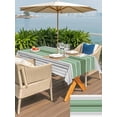thumbnail image 6 of 60x84 Inch Outdoor Tablecloth with Umbrella Hole Zipper Rectangle Sage Green Stripes Rectangular Tablecloths Outside Waterproof Modern Spring Abstract Striped Patio Table Cloth Cover for Picnic Party, 6 of 8