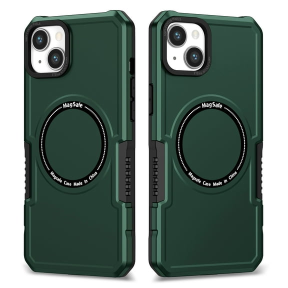 Feishell for iPhone 14 Case, [Compatible with MagSafe] Anti Fingerprint, Anti Scratch, Non Slip, Sleek, Shockproof, Military Grade Protection Case For iPhone 14, darkgreen