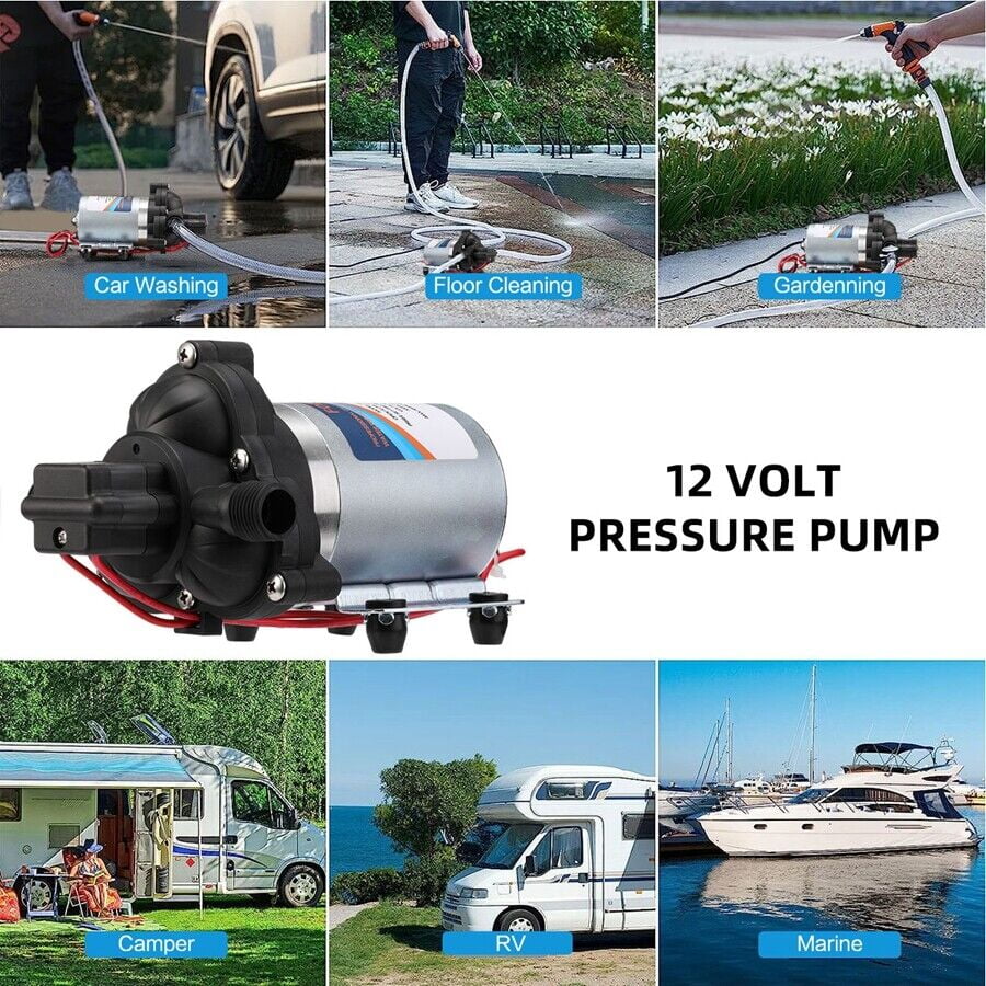 MaXpeedingrods 3.5 GPM RV Water Pump - 12V, 45 PSI Diaphragm Pump For RV, Boat, Camper - Replaces 2088-554-144