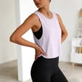 thumbnail image 5 of enyan Womens Tops Summer Women's Double Lined Basic Tank Top Adjustable Spaghetti Straps Sleeveless Camisole Shirts,Light Purple,XL, 5 of 7