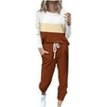thumbnail image 3 of Simua Sweatsuit Sets for Women 2 Piece Lounge Set Loose Long Sleeve Shirts and Jogger Sets Fall Outfits Sets Colorblock Tracksuits with Pockets, 3 of 6