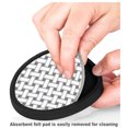 thumbnail image 3 of Silicone Non-Slip Drink Coasters with Removable Printed Absorbent Felt Pad - Set of 4 - Gray & White Cross Hatch, 3 of 3