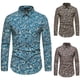 thumbnail image 4 of Mens Top Slim Fit Casual Button Long Sleeves Office Breathable Soft Shirts, 4 of 8