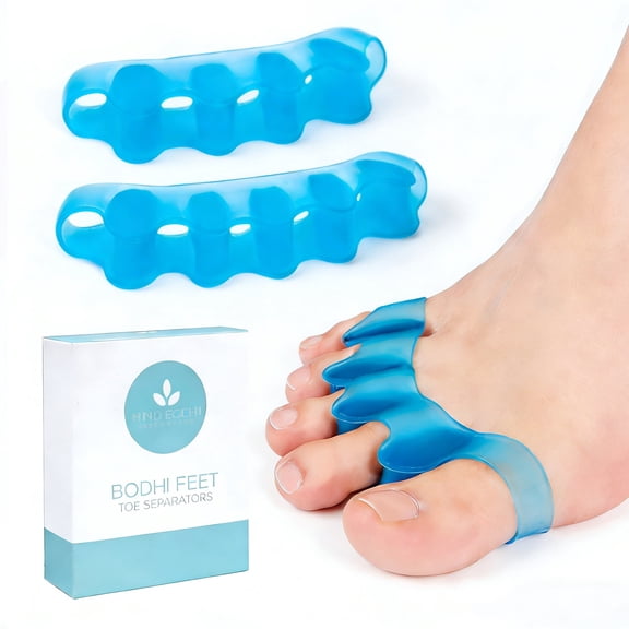 LAPTOM MAX Toe Separators for Bunions, Bunion Corrector Toe Spacers to Restore Alignment for Men and Women, Blue