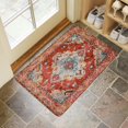 thumbnail image 4 of Bohemian Orange Ethnic Retro Patterned Carpet Welcome Doormat for Indoor/Outdoor Entrance Bohemian Orange Ethnic Retro Patterned Carpet Decoration Door Mat Kitchen Door Mat Bedroom Doormat 17x30 Inch, 4 of 6