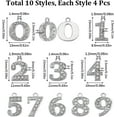 thumbnail image 2 of 1 Box 40Pcs Rhinestone Number Charms Silver Numbers Charm Bulk Alloy Rhinestone Figure 0~9 Lucky Sports Numeral Charms for Jewelry Making Charms Necklace Bracelet Earrings Athletes Crafts, 2 of 6