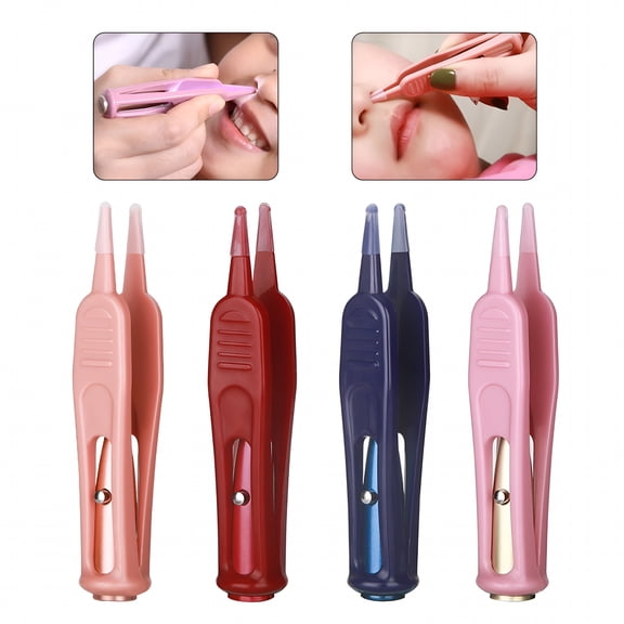 XIRQI Booger Clip with LED Light Easy to Use Non-irritating Soft Head Creative Nostril Cleaning Aluminum Alloy Baby Nose Cleaning Tweezers for Trip