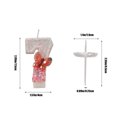 thumbnail image 3 of Number 0 Birthday Candle 2.95 in Pink Butterfly Sequin Birthday Candle Birthday Cake Topper Decoration Wedding Birthday Party Decor, 3 of 6