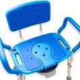 thumbnail image 4 of Platinum Health Samson Deluxe Chaise de Douche/bain/commode 3-en-1, Capacité de 600lb, Rembourrée avec Découpe et Insert. Robuste avec Hauteur Réglable et Siège TG, 4 of 4