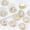 Clear +Gold in 11mm, variant on U8MO 50 Gold Bling Crystal Rhinestone Pearl Flatback Buttons 9mm 11mm Wedding Crafts-Mixed Color +Gold in 9mm