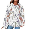 thumbnail image 3 of RKSTN Chandails à Capuchon pour Femmes Oversize Tricot Gaufré Imprimé Graphique Chandail à Cordon Raglan Chandails en Molleton à Capuche Manteaux Décontractés Automne Grande Taille Ample Manches Longues Poches Chandails en Molleton Haut, 3 of 6